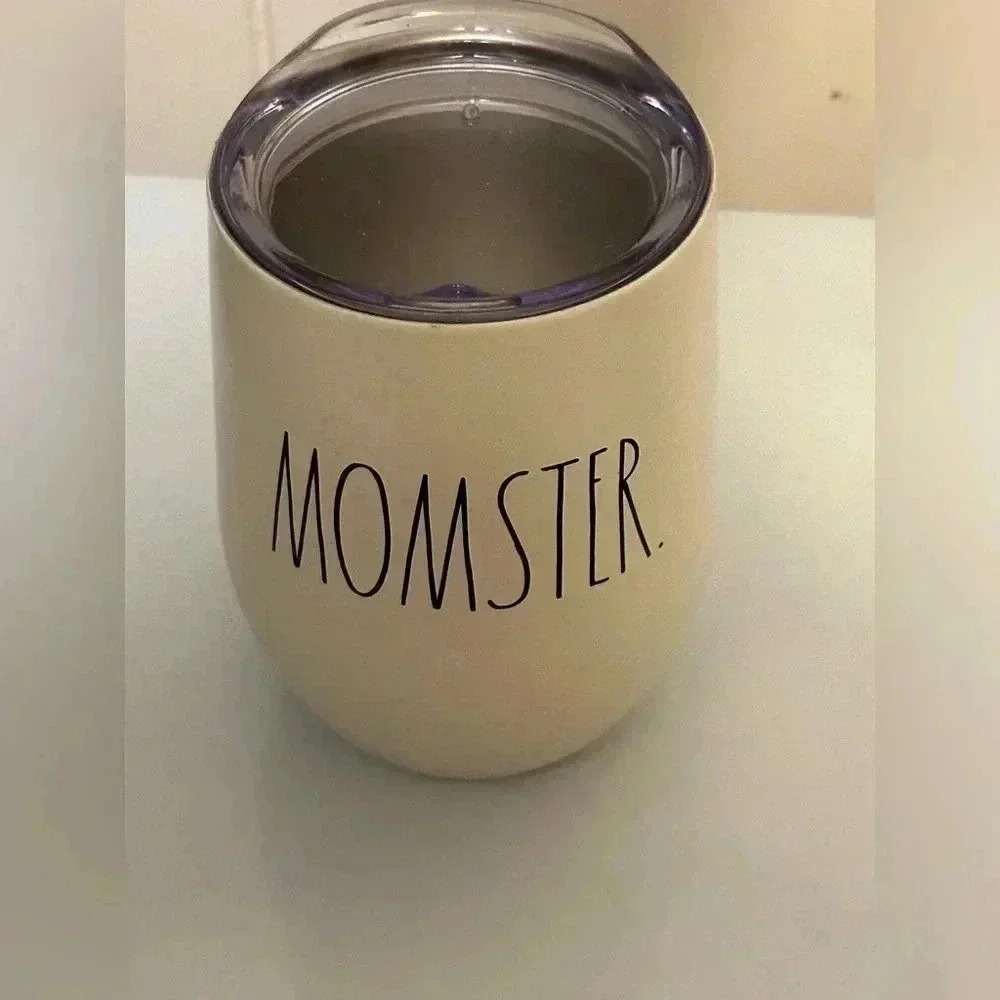 momster mom rae dunn RD stainless steel cup with lid small wine cup tumbler